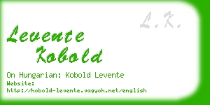 levente kobold business card